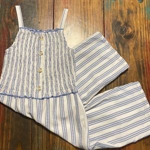 Girls blue heart jumpsuit